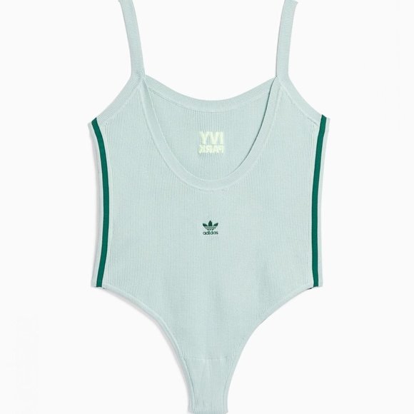 Adidas Women's Ivy Park Green Tint Tank Bodysuit Size 4X GV3989 - Picture 6 of 6